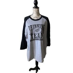 Grinder’s Switch Winery Drinking Team Nashville Gray Baseball Raglan T-Shirt XL